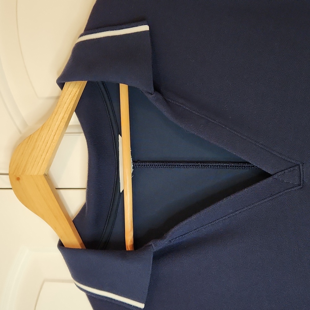 SPANX AirEssentials Pique Polo Midi Dress Polo Shirt Navy White Trim Size XXL - Picture 5 of 13